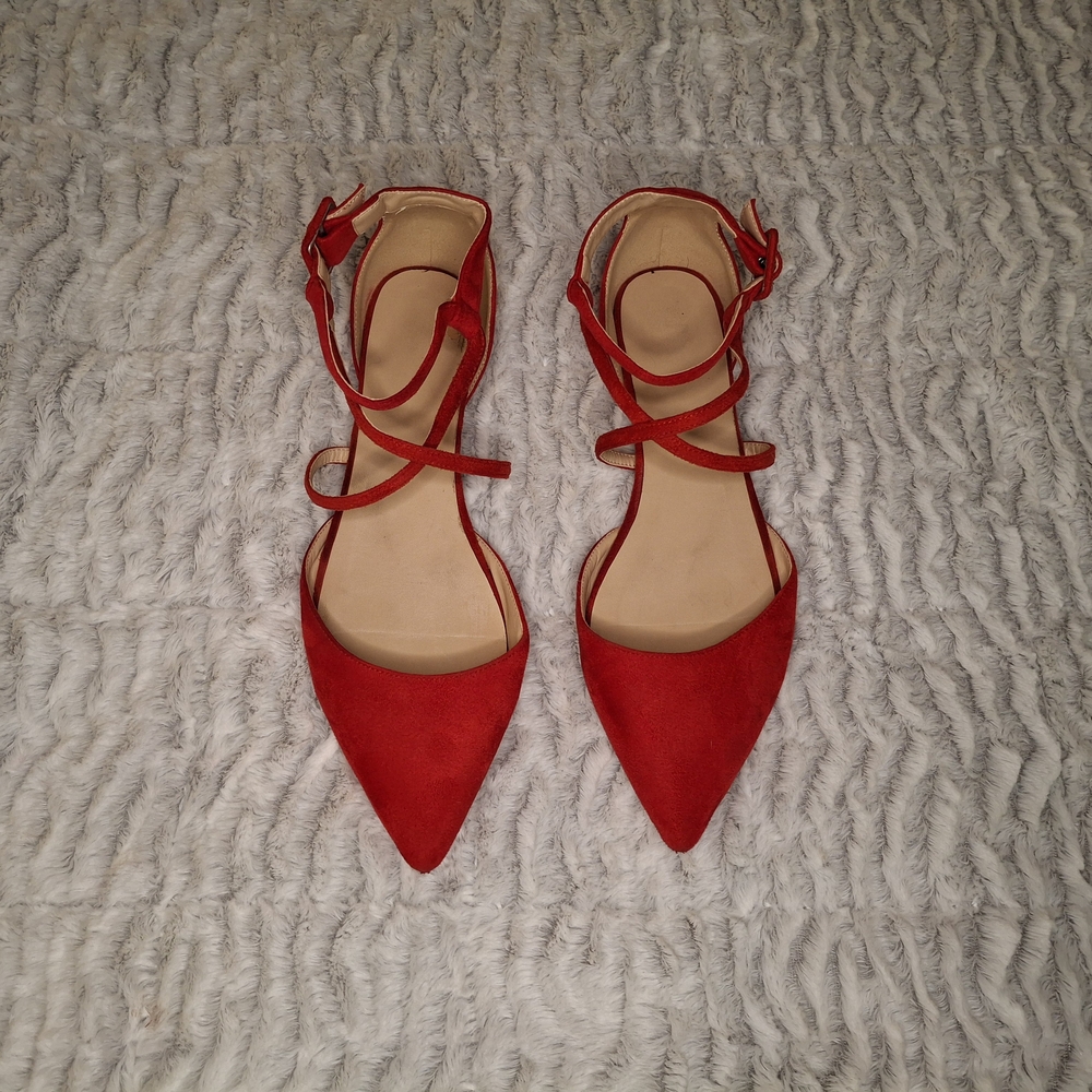 Elegant Red Strappy Women's Shoes